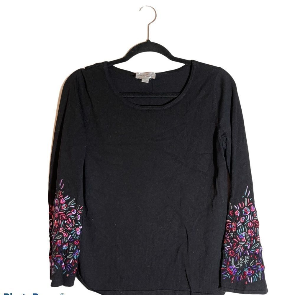 Whisper Knit QVC Embroidered Sweater - Picture 1 of 8
